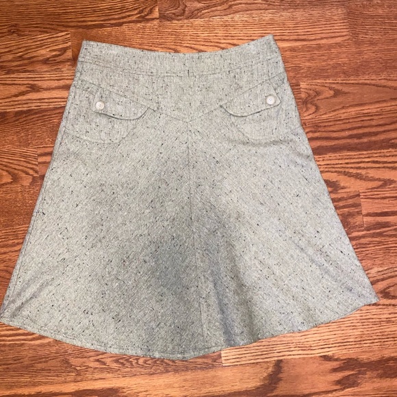 Necessary Objects Olive Green Wool Skirt - Picture 4 of 5